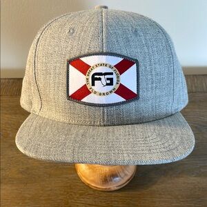 Flo Grown Gray Cap with Red and White Patch